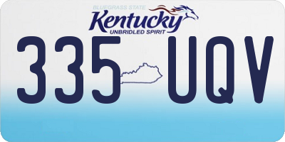 KY license plate 335UQV