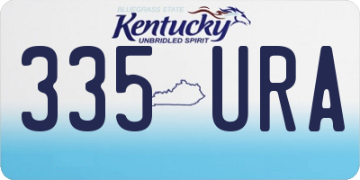 KY license plate 335URA