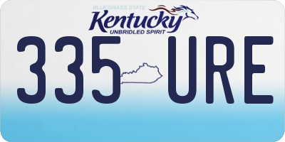 KY license plate 335URE