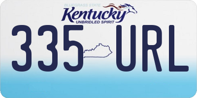 KY license plate 335URL