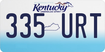 KY license plate 335URT