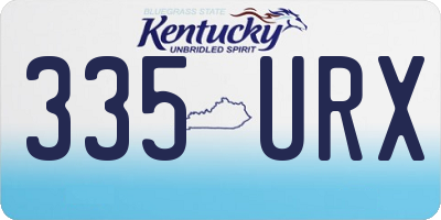 KY license plate 335URX