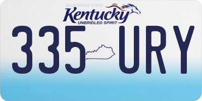 KY license plate 335URY