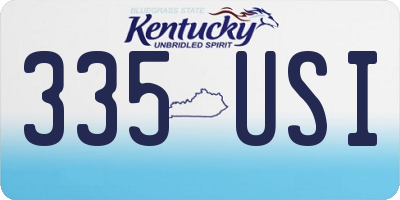 KY license plate 335USI
