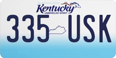 KY license plate 335USK