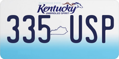 KY license plate 335USP