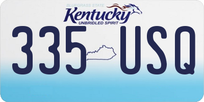 KY license plate 335USQ