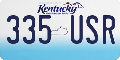 KY license plate 335USR