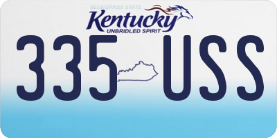 KY license plate 335USS