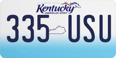 KY license plate 335USU