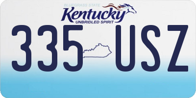 KY license plate 335USZ
