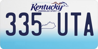 KY license plate 335UTA