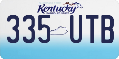 KY license plate 335UTB