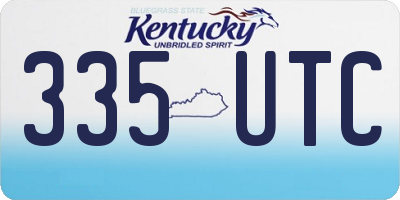 KY license plate 335UTC