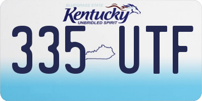 KY license plate 335UTF