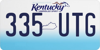 KY license plate 335UTG