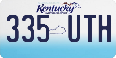 KY license plate 335UTH