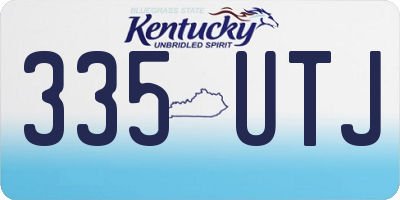 KY license plate 335UTJ