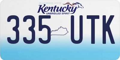 KY license plate 335UTK
