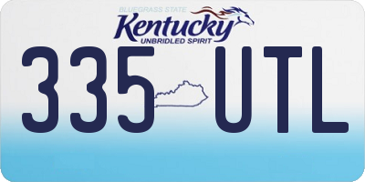 KY license plate 335UTL