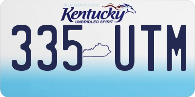 KY license plate 335UTM