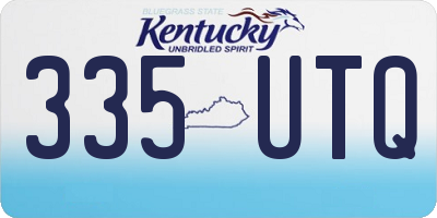 KY license plate 335UTQ