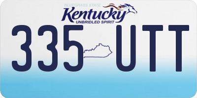 KY license plate 335UTT