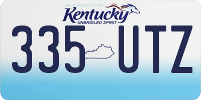 KY license plate 335UTZ