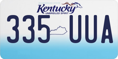 KY license plate 335UUA
