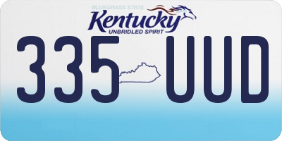 KY license plate 335UUD