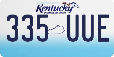 KY license plate 335UUE