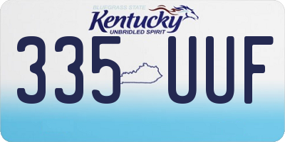 KY license plate 335UUF
