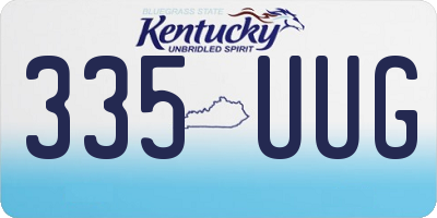 KY license plate 335UUG