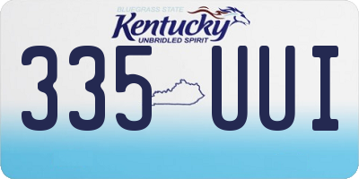 KY license plate 335UUI