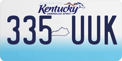 KY license plate 335UUK