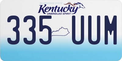 KY license plate 335UUM