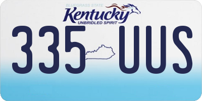 KY license plate 335UUS