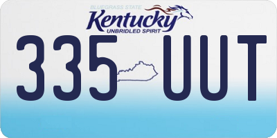 KY license plate 335UUT