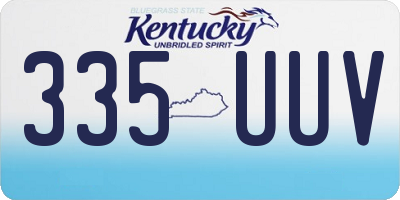 KY license plate 335UUV