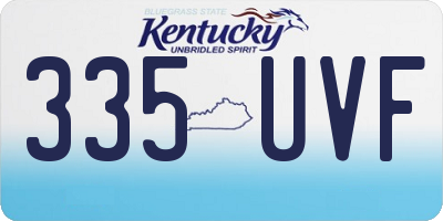 KY license plate 335UVF