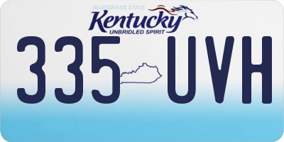 KY license plate 335UVH