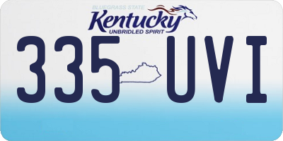 KY license plate 335UVI