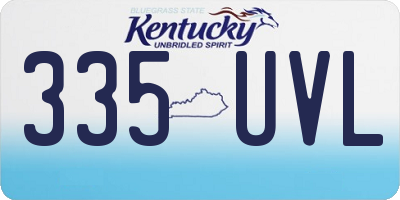 KY license plate 335UVL