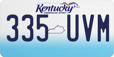 KY license plate 335UVM