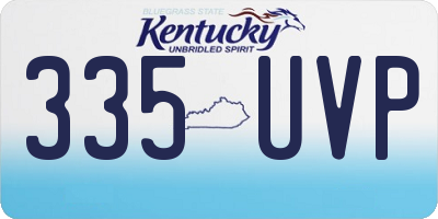 KY license plate 335UVP