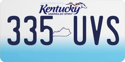 KY license plate 335UVS
