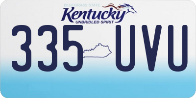 KY license plate 335UVU