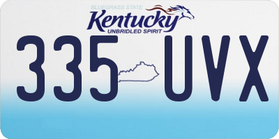 KY license plate 335UVX
