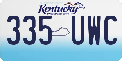KY license plate 335UWC
