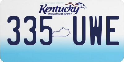 KY license plate 335UWE